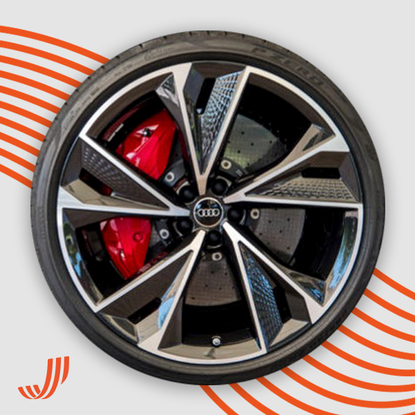 JANTE NEUVE 18 5X112 LOOK S LINE BLACK POLISH. 8x18"